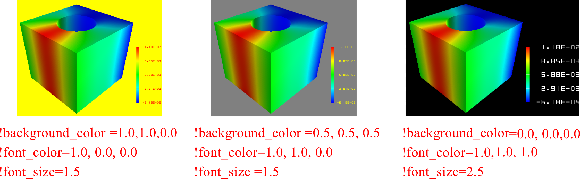Example of Background and Font Setting